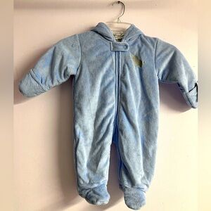 Carter’s “Child of Mine” Baby Bunting, 3-6 Mth. Blue, Elephant Embroidery, NWT